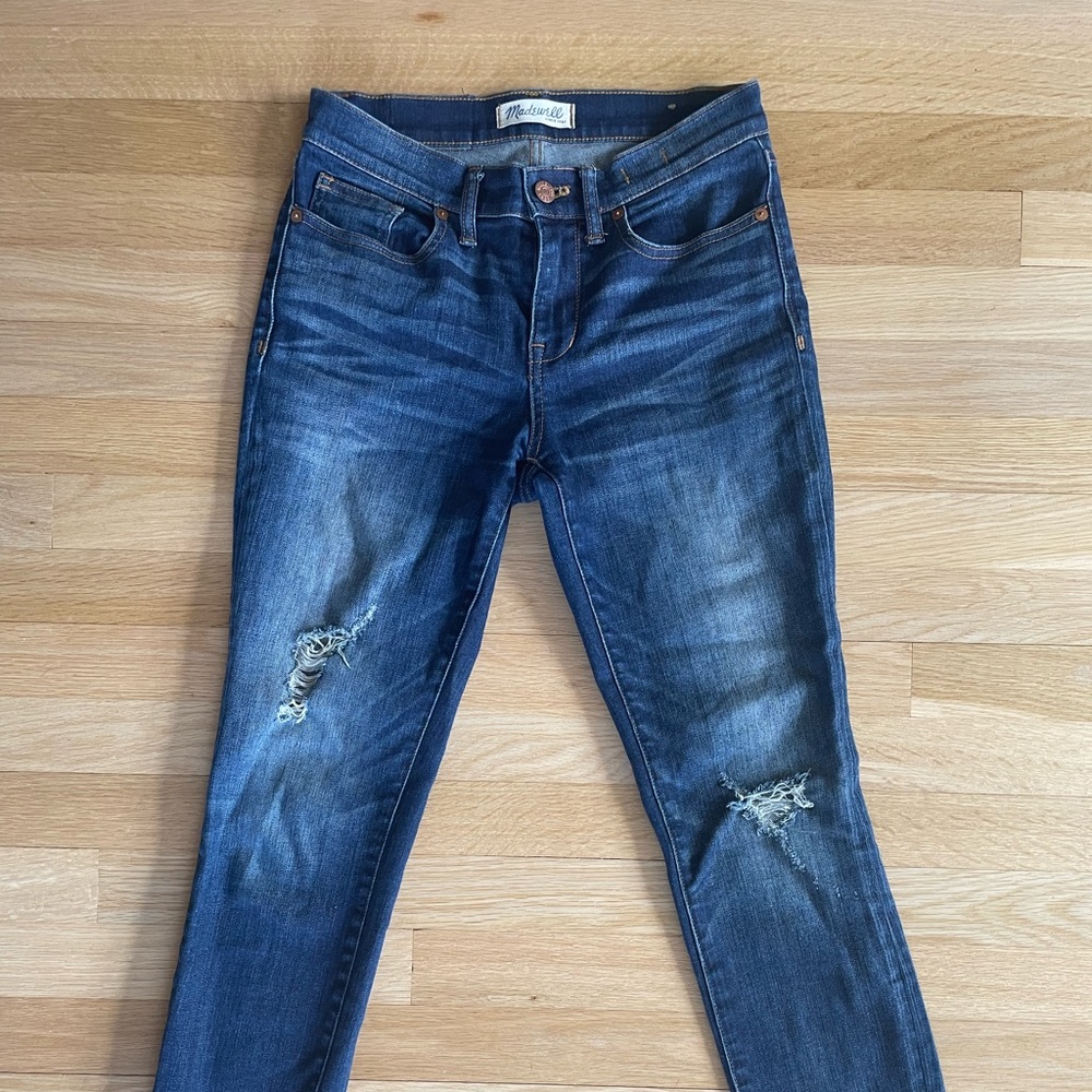 Madewell skinny skinny distressed denim